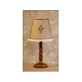 lampada Flora P ricamo 2 marrone