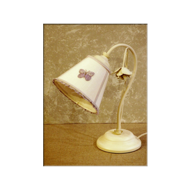 lampada F/ricamo farfalla lilla